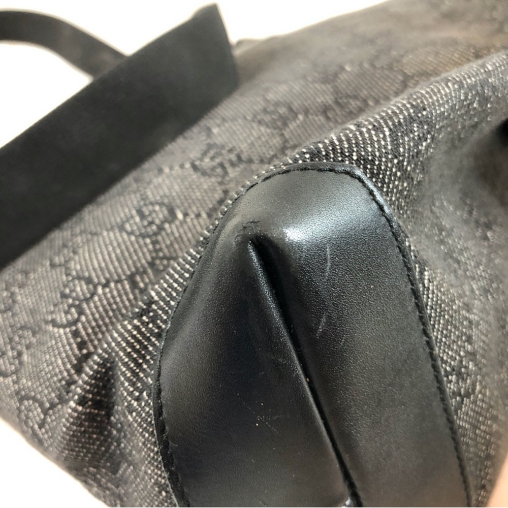 Gucci Black and Gray Monogram Tote - Picture 9 of 14